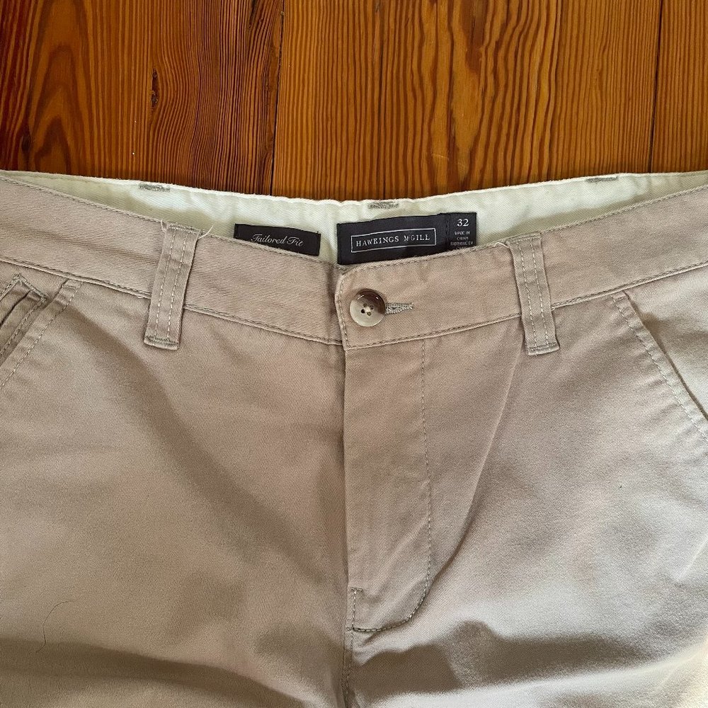 Mens Dress Pant Hawkins McGill 32" Khaki Slim Modern Fit